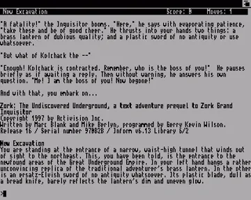 Zork - The Undiscovered Underground screen shot game playing